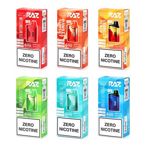 RAZ CA6000 Zero Nicotine Disposable Vape | 0% Nicotine 6000