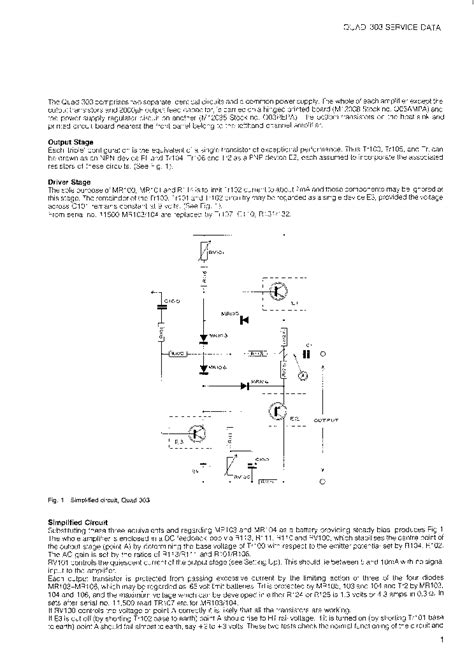 Quad 303 Power Amplifier Service Manual Download Schematics Eeprom