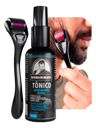 Produto Para Crescer Barba Tonico Crescimento Derma Roller