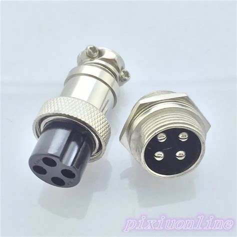 Buy 1set Gx16 4 Pin Male Female Diameter 16mm L72y Circular Connector Aviation