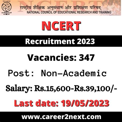 Ncert Recruitment Non Academic Posts Career Next