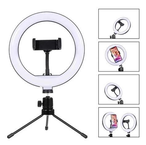 Kit Completo Ring Light Tripé e Led 8 Polegadas Youtuber Selfie Pro