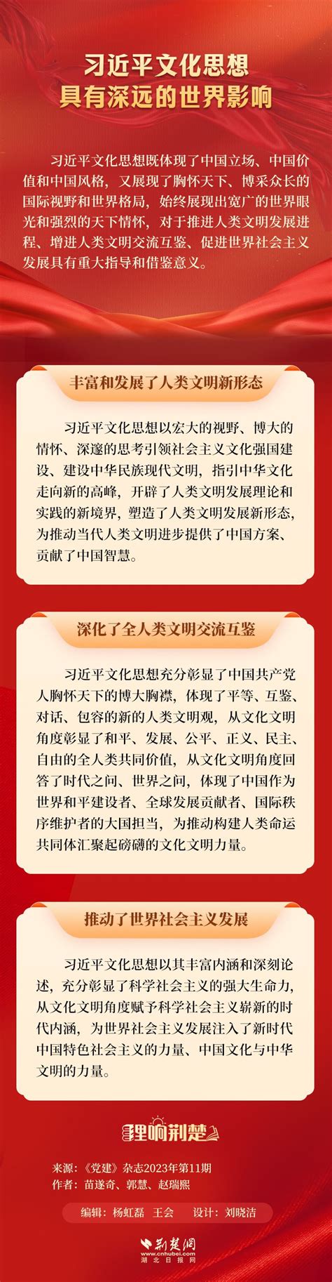 【理响荆楚】阐释 习近平文化思想的实践价值和世界意义 荆楚网 湖北日报网