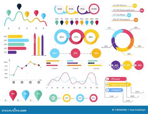 Ajuste Da Maioria De Elementos Infographic Teis Gr Ficos De Barra