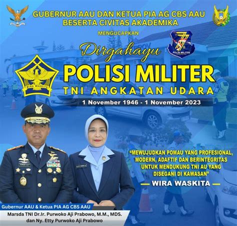 Dirgahayu Polisi Militer Tni Angkatan Udara Akademi Angkatan Udara