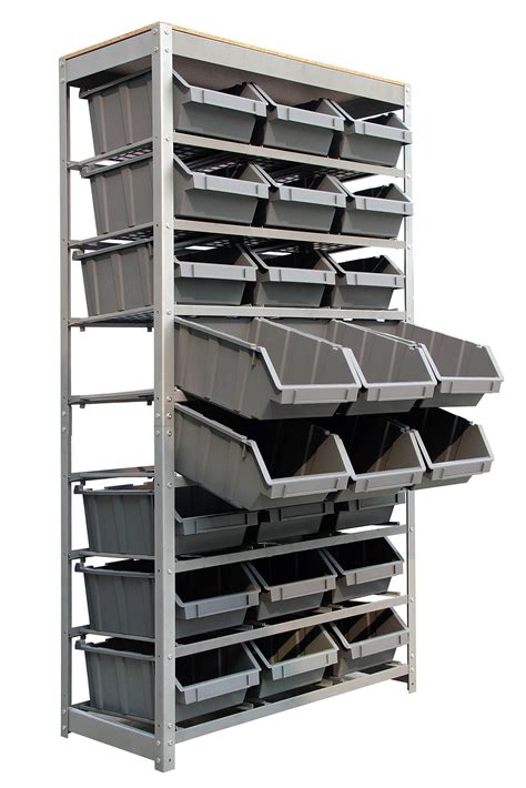 Buy Kings Rack Bin Rack Storage System Heavy Duty Steel Rack Organizer Shelving Unit W 24