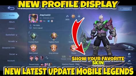 Mobile Legends New Profile Display New Update April 2022 Mlbb Youtube