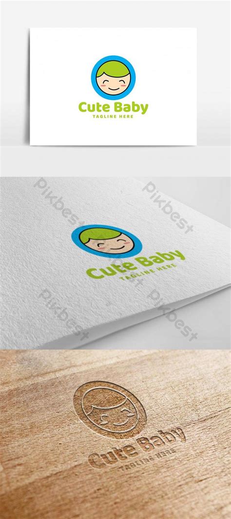 Cute Baby Boy Line Logo Illustration Design Template Inspiration | AI Free Download - Pikbest