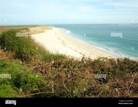 Shell Beach Island Of Herm Channel Islands Stock Photo Alamy