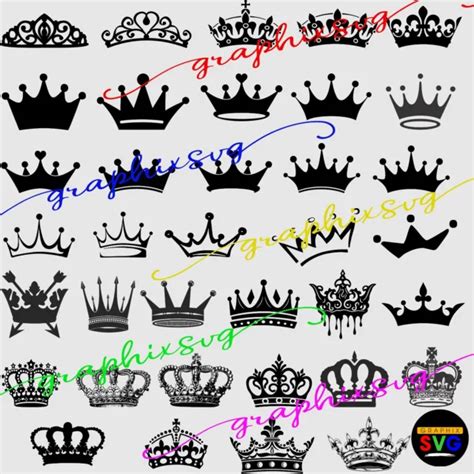 Crown Svg Bundle Queen Crown Svg King Crown Svg Princess Crown Svg