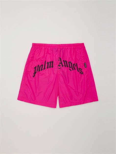 Curved Logo Swim Shorts Palm Angels® Official