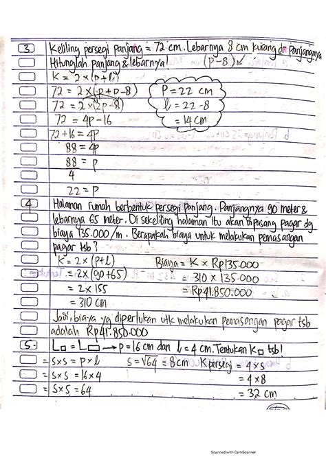 Solution Soal Keliling Dan Luas Bangun Datar Kelas Studypool