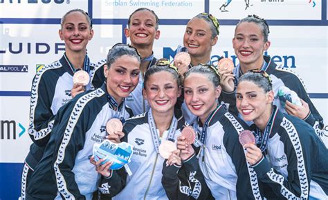 Nuoto Artistico Europei Belgrado Team Tecnico Italia Bronzo