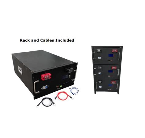 48 Volt 600 Amp Hour Lifep04 Lithium Battery System Rack Mount 3 X 200ah 30kwh 600ah Total