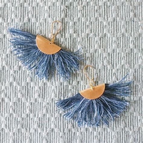 Diy Denim Earrings Diy Earrings Easy Denim Jewelry Fabric Earrings