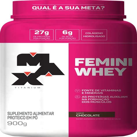 Femini Whey Max Titanium Chocolate 900g Preço E Para Que Serve Droga