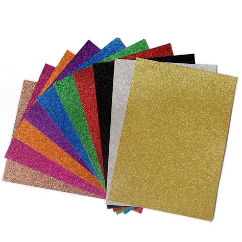 Buy Yzh Crafts Glitter Cardstock Paper No Shed Shimmer Glitter Paper