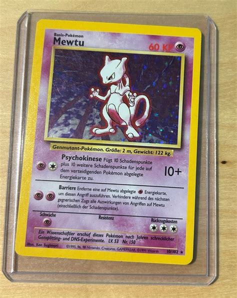 Mewtu Holo Base Set Pok Mon Kaufen Auf Ricardo