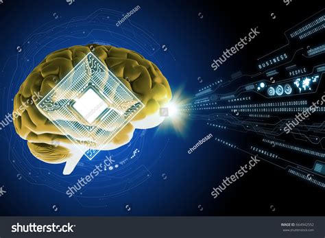 Aiartificial Intelligence Concept D Rendering Human Stock Illustration