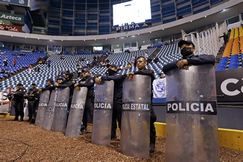 Amplio Dispositivo De Seguridad Para El Puebla Vs Am Rica En El