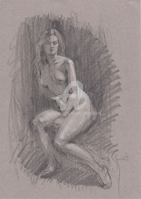 Beautiful Naked Girl Classic Drawing I Dibujo Por Samira