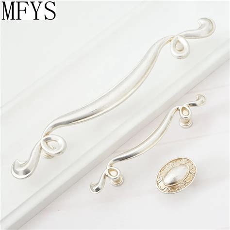 Mfys Antique Silver Furniture Handle Zinc Alloy Cabinet Handle