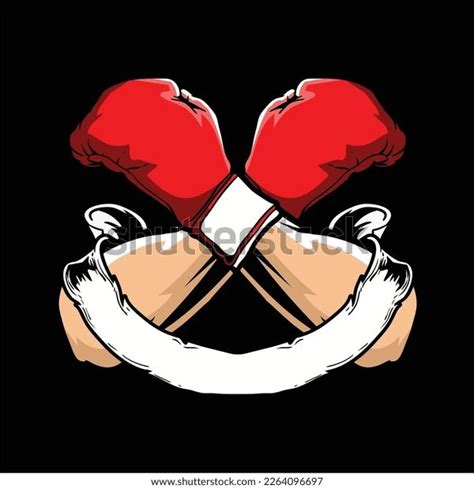 Cross Hand Boxing Glove Logo Vector Stock Vector Royalty Free 2264096697 Shutterstock