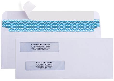 Check Envelopes Double Window Self Seal Security Tinted — Aimoh