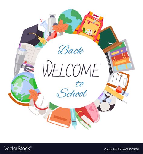 Back to school welcome poster Royalty Free Vector Image