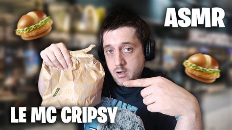 Asmr Fr Je Teste Le Nouveau Burger De Chez Mcdo Le Mc Cripsy Youtube