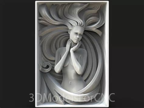 3d Model Stl File For Cnc Router Laser And 3d Printer Woman 4 £2 48