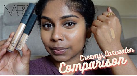 Nars Creamy Concealer Comparison Caramel Vs Sucre Dorge Youtube