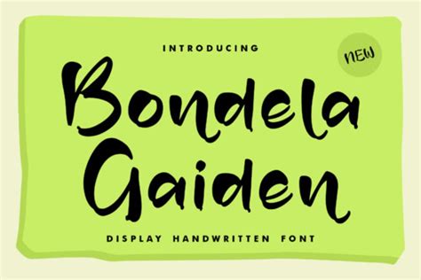 Bondela Gaiden Font Casual Font Fancy Font Modern Font Handwritten