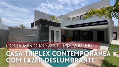 Casa Triplex Contempor Nea M No Condom Nio Rio Mar Barra Da