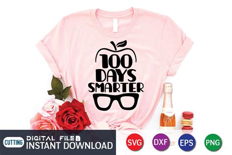 100 Days Smarter Svg By Funnysvgcrafts Thehungryjpeg