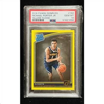 Graded Panini Donruss Michael Porter Jr Yellow Flood Psa Gem