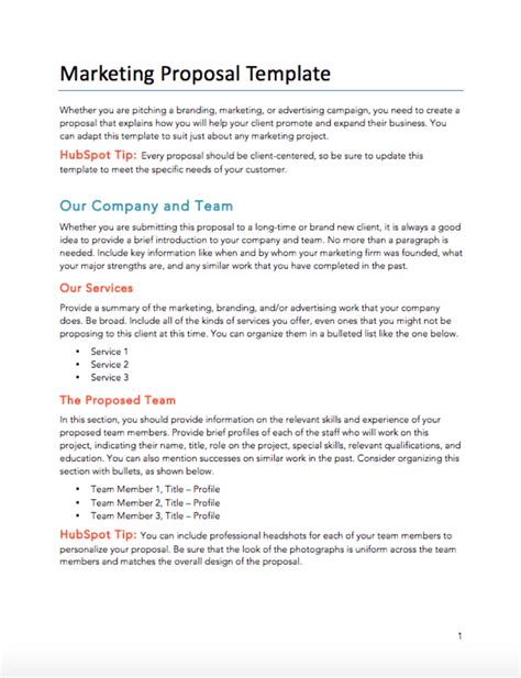 Word Business Proposal Template Sketsa