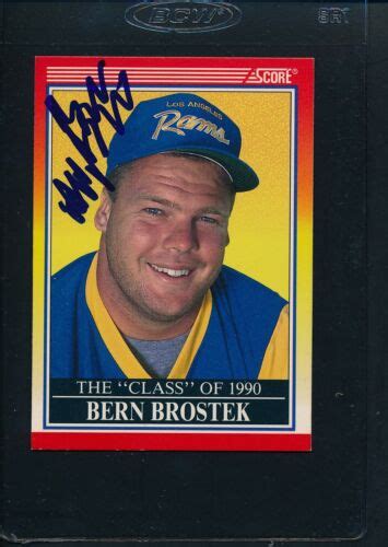 Score Bern Brostek Rams Signed Auto Ebay