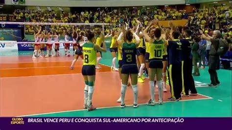 V Deo Brasil Vence Peru E Conquista Sul Americano Por Antecipa O