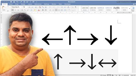 How To Insert Arrow In Ms Word Youtube