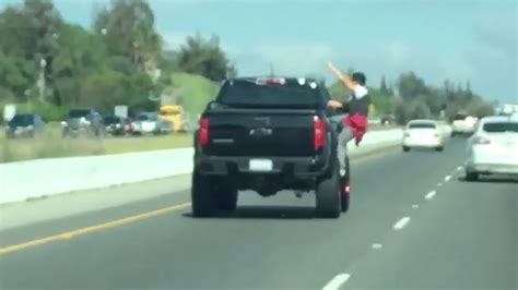 California police looking for man seen 'car surfing' on highway - ABC News