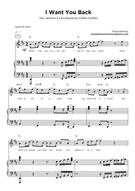 Piano And Vocal Transcription Services • My Sheet Music Transcriptions