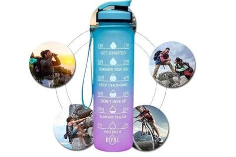 Motivacijska steklenička za vodo (1000 ml) MotivationBottle, brez BPA