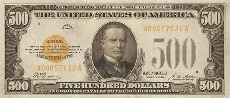 Large Denominations Of United States Currency Large Denominations Of