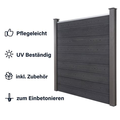 Home Deluxe Wpc Sichtschutzzaun V Callado Grau Aldi Onlineshop