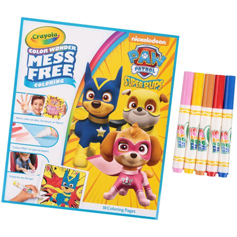 Crayola Nickelodeon Paw Patrol Super Pups Color Wonder Mess Free