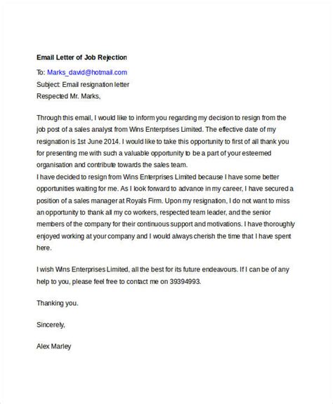 Job Rejection Template Email Examples Pdf Template