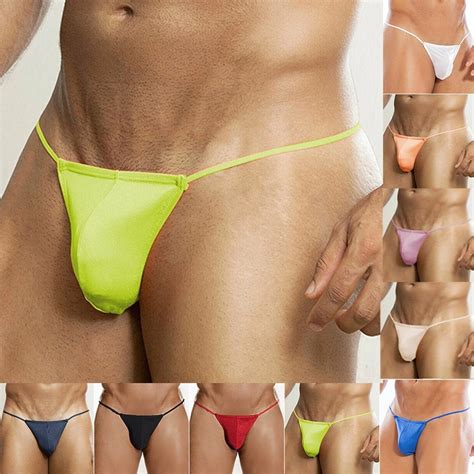 COD Men Sexy G String Sheer Pouch Enhancing Low Waist Bikini Lingerie Underwear Shopee
