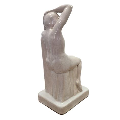 Art Deco Ceramic Statue Of A Nude Lady 1930s For Sale At Pamono