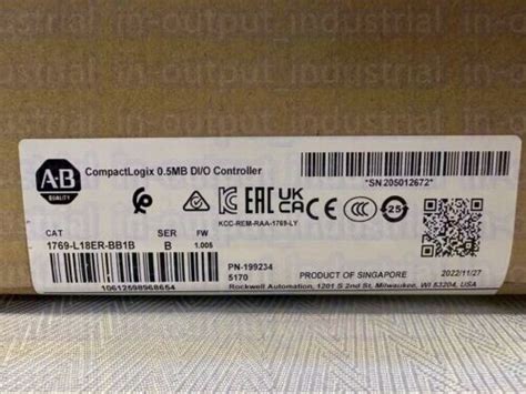 New Factory Sealed Ab L Er Bb B Ser B Compactlogix Kb Di O